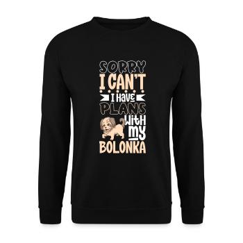 Plans avec ma Bolonka Zwetna - Sweat-shirt Unisexe - noir - Devant - Alina (178cm) & Michal (187cm)