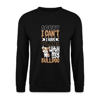 Projets avec mon bouledogue - Sweat-shirt Unisexe - noir - Devant - Alina (178cm) & Michal (187cm)