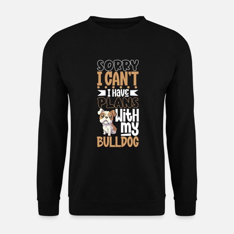 Projets avec mon bouledogue - Sweat-shirt Unisexe - noir