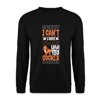 Plans avec mon Cocker Spaniel - Sweat-shirt Unisexe - noir - Devant - Alina (178cm) & Michal (187cm)
