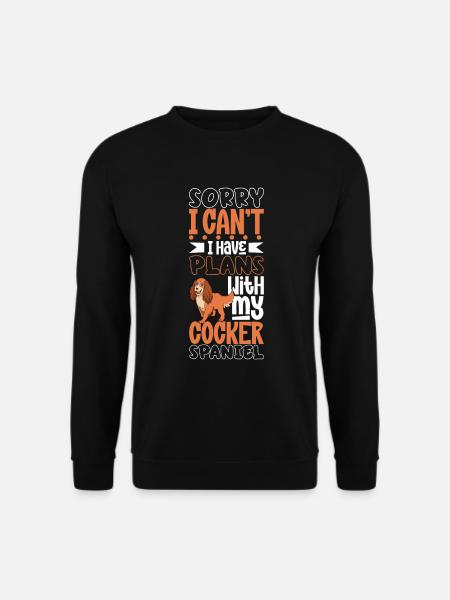 Suunnitelmat cockerspanielini kanssa - Unisex svetaripaita - musta
