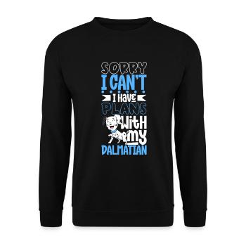 Plans avec mon dalmatien - Sweat-shirt Unisexe - noir - Devant - Alina (178cm) & Michal (187cm)