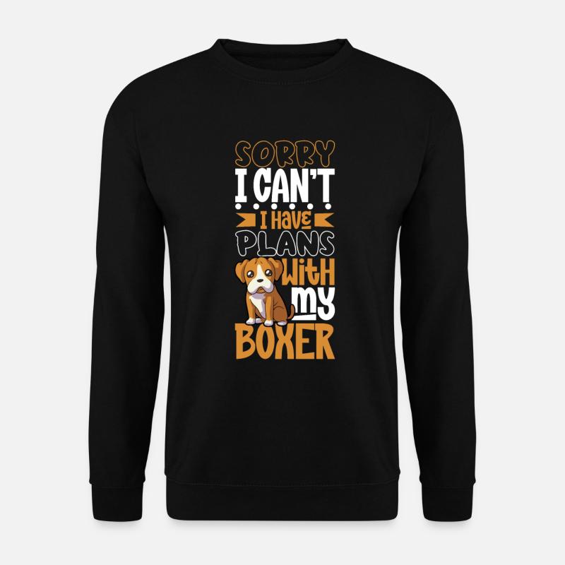 Plans avec mon boxer - Sweat-shirt Unisexe - noir