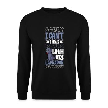 Projets avec mon Labrador Retriever - Sweat-shirt Unisexe - noir - Devant - Alina (178cm) & Michal (187cm)