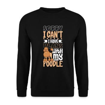 Plans avec mon caniche - Sweat-shirt Unisexe - noir - Devant - Alina (178cm) & Michal (187cm)