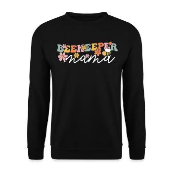 Groovy Imkerei Mama - Unisex Pullover - Schwarz - Vorne - Alina (178cm) & Michal (187cm)