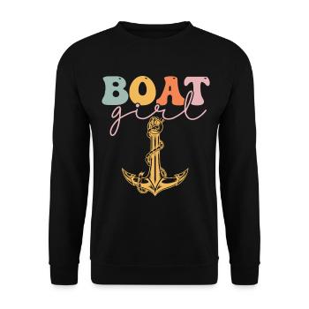 Groovy Femme Plaisancier Fille De Navigation De Plaisance - Sweat-shirt Unisexe - noir - Devant - Alina (178cm) & Michal (187cm)