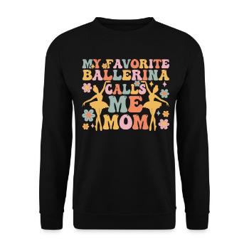 Danseuse de ballet groovy - Sweat-shirt Unisexe - noir - Devant - Alina (178cm) & Michal (187cm)