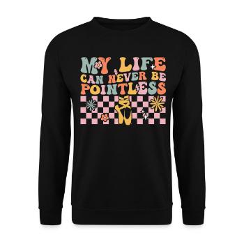 Groovy Ballerina Ballet Dancer - Unisex Sweatshirt - black - Front - Alina (178cm) & Michal (187cm)