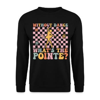 Ballerine groovy - Sweat-shirt Unisexe - noir - Devant - Alina (178cm) & Michal (187cm)