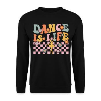 Groovy Ballerina Ballet Dancer - Unisex Sweatshirt - black - Front - Alina (178cm) & Michal (187cm)