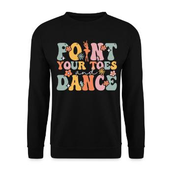 Groovy Ballerina Balletttänzerin - Unisex Pullover - Schwarz - Vorne - Alina (178cm) & Michal (187cm)