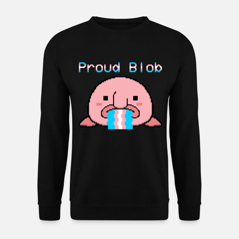Blobfisch Transgender-Flagge Trans Pride - Unisex Pullover - Schwarz