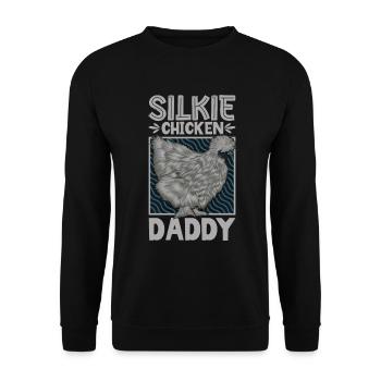 Papa au poulet soyeux - Sweat-shirt Unisexe - noir - Devant - Alina (178cm) & Michal (187cm)