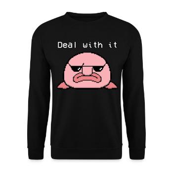 Blobfish Pixel - Unisex Sweatshirt - black - Front - Alina (178cm) & Michal (187cm)