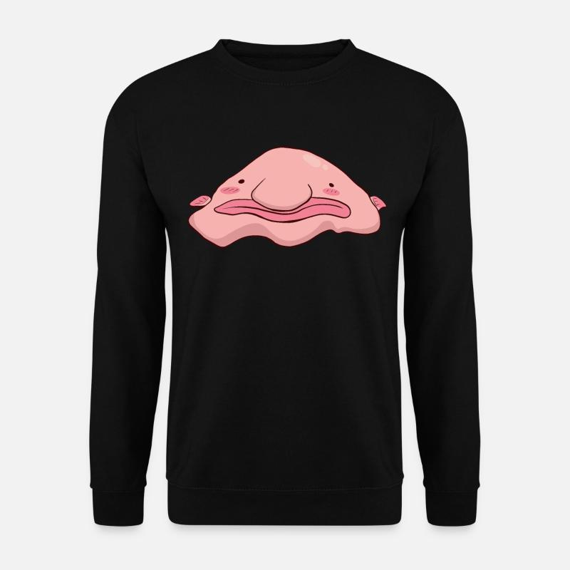 Kawaii Squishy Kawaii Blobfisch - Unisex Pullover - Schwarz