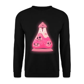 Kawaii Blobfish Lava Lamp - Unisex Sweatshirt - black - Front - Alina (178cm) & Michal (187cm)