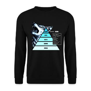 Socio-Sexual Hierarchy Pyramid - Unisex Sweatshirt - black - Front - Alina (178cm) & Michal (187cm)