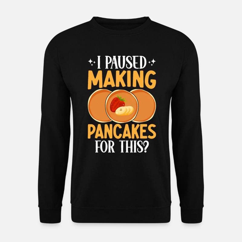 Lustiger Pfannkuchen-Macher - Unisex Pullover - Schwarz