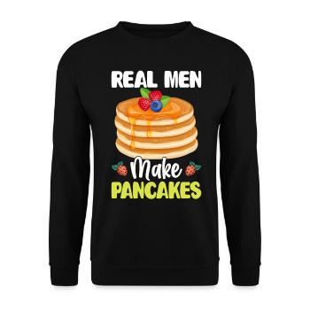 Pancake Maker - Unisex Sweatshirt - black - Front - Alina (178cm) & Michal (187cm)