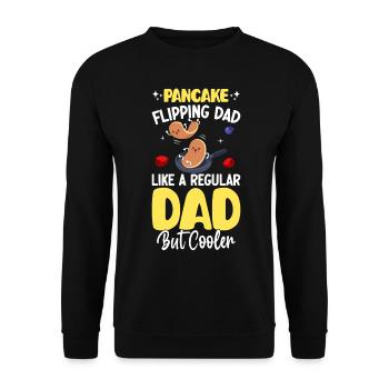 Funny Pancake Maker - Unisex Sweatshirt - black - Front - Alina (178cm) & Michal (187cm)