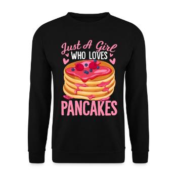 Funny Pancake Maker - Unisex Sweatshirt - black - Front - Alina (178cm) & Michal (187cm)