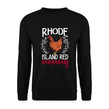 Red Rhodeland mom - Unisex Sweatshirt - black - Front - Alina (178cm) & Michal (187cm)