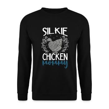 Maman de poulet soyeux - Sweat-shirt Unisexe - noir - Devant - Alina (178cm) & Michal (187cm)