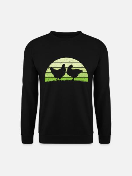 Poule retro poules - Sweat-shirt Unisexe - noir