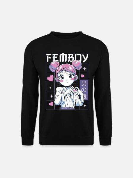 Femboy Crossdressing Crossdresser MTF Anime - Felpa unisex - nero