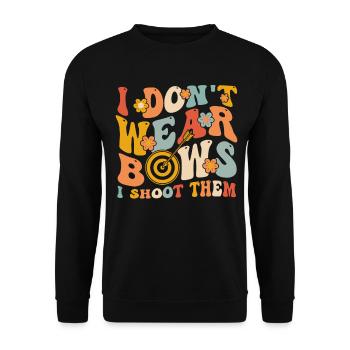 Groovy Archery Girl - Unisex Sweatshirt - black - Front - Alina (178cm) & Michal (187cm)