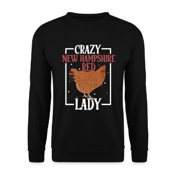 Crazy New Hampshire Lady - New Hampshire - Unisex Sweatshirt - black - Front - Alina (178cm) & Michal (187cm)