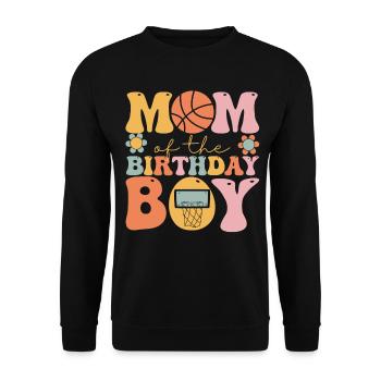 Basket-ball Maman Groovy - Sweat-shirt Unisexe - noir - Devant - Alina (178cm) & Michal (187cm)
