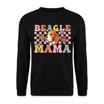 Groovy Dog Beagle Lover - Unisex Sweatshirt - black - Front - Alina (178cm) & Michal (187cm)