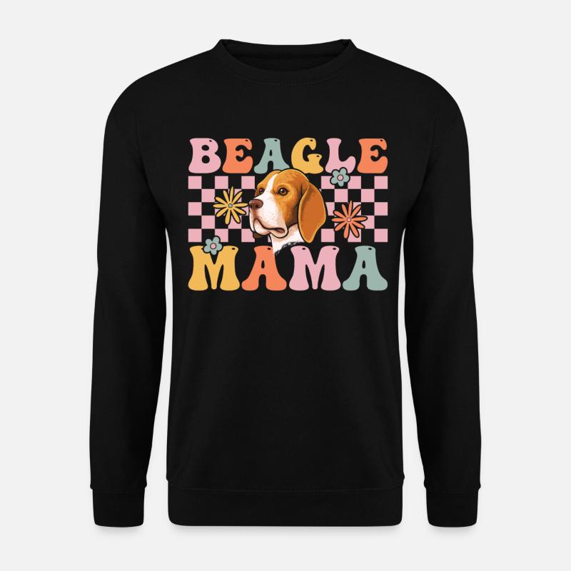 Groovy Dog Beagle-Liebhaber - Unisex Pullover - Schwarz