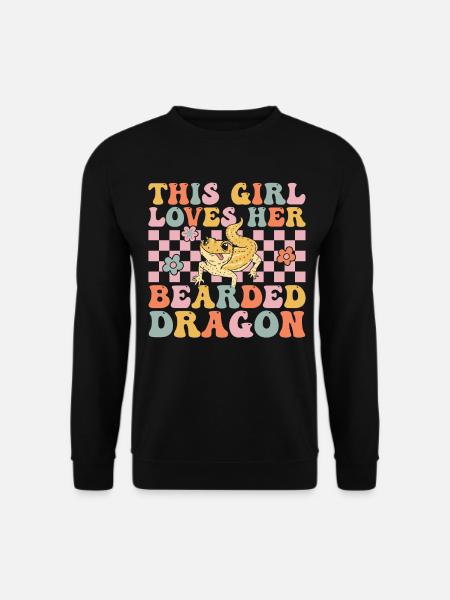 Bearded Dragon Girl - Unisex Sweatshirt - black
