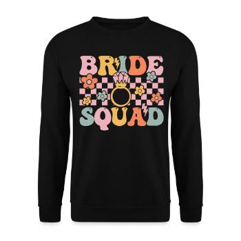 Groovy Bridal Shower Hen Party - Unisex Sweatshirt - black - Front - Alina (178cm) & Michal (187cm)
