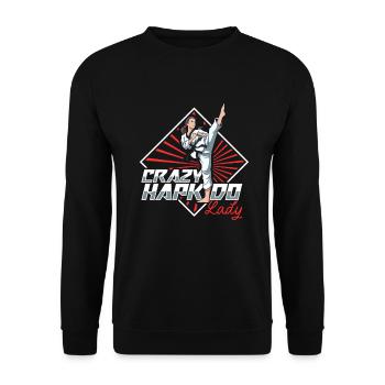 Dame Hapkido Folle - Sweat-shirt Unisexe - noir - Devant - Alina (178cm) & Michal (187cm)