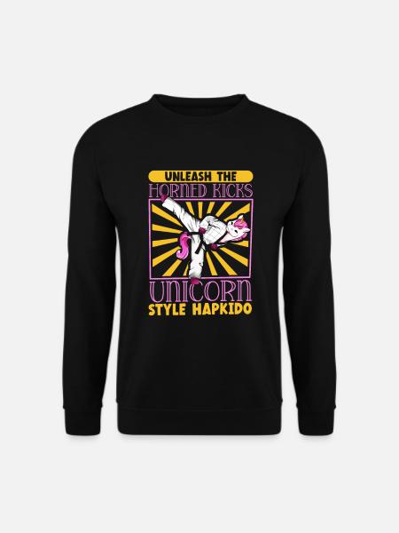 Einhorn macht Hapkido - Unisex Pullover - Schwarz
