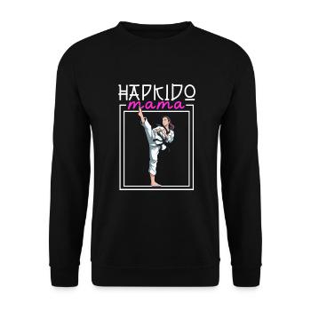 Maman Hapkido - Sweat-shirt Unisexe - noir - Devant - Alina (178cm) & Michal (187cm)