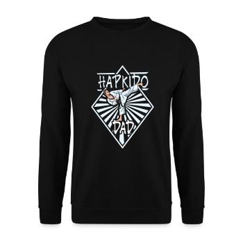 Papa Hapkido - Sweat-shirt Unisexe - noir - Devant - Alina (178cm) & Michal (187cm)