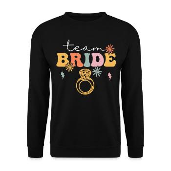 Groovy Bridal Shower Hen Party - Unisex Sweatshirt - black - Front - Alina (178cm) & Michal (187cm)