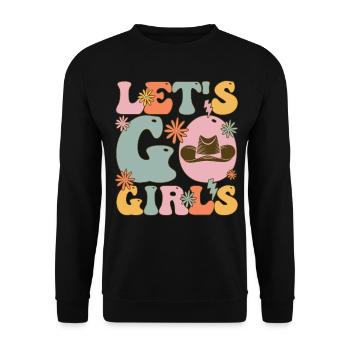 Groovy mariée Bridal Shower Enterrement de vie de jeune fille - Sweat-shirt Unisexe - noir - Devant - Alina (178cm) & Michal (187cm)