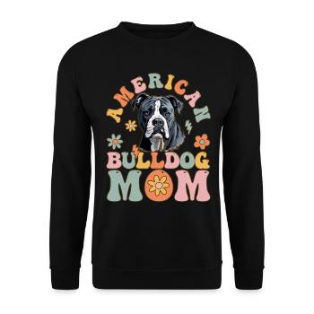 Groovy Bulldog Lover - Unisex Sweatshirt - black - Front - Alina (178cm) & Michal (187cm)