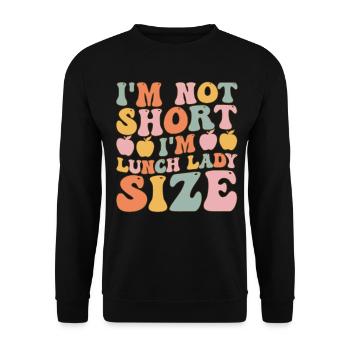 Groovy Cafeteria Worker - Unisex Sweatshirt - black - Front - Alina (178cm) & Michal (187cm)