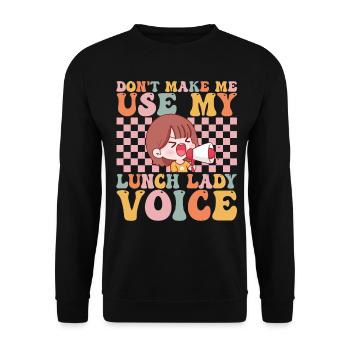 Groovy Cafeteria Worker - Unisex Sweatshirt - black - Front - Alina (178cm) & Michal (187cm)