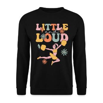 Groovy Cheerleading Cheerleader Cheer Squad - Unisex Sweatshirt - black - Front - Alina (178cm) & Michal (187cm)