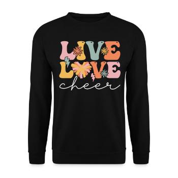 Groovy Cheerleading Cheerleader Cheer Squad - Unisex Sweatshirt - black - Front - Alina (178cm) & Michal (187cm)