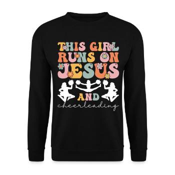 Groovy Cheerleader - Unisex Sweatshirt - black - Front - Alina (178cm) & Michal (187cm)