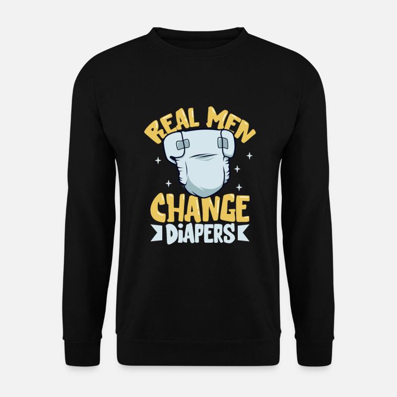 Echte Männen wechseln Windeln - Unisex Pullover - Schwarz